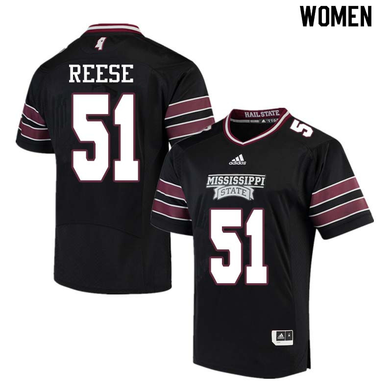 Women #51 Stewart Reese Mississippi State Bulldogs College Football Jerseys Sale-Black - Click Image to Close